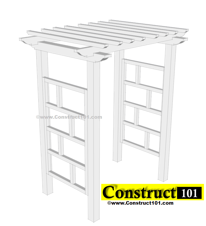 freestanding garden arbor plans