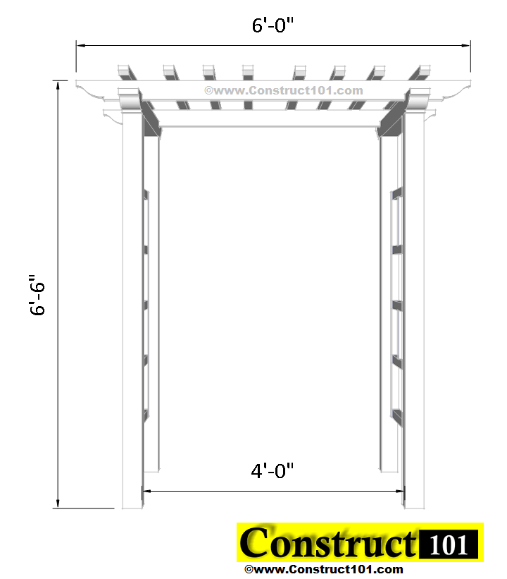 Freestanding Garden Arbor Plans (free PDF) - Construct101