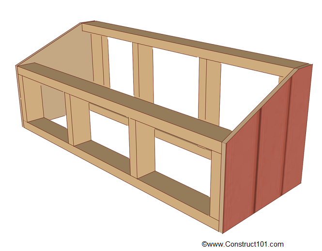  kylling coop nest box planer sidespor installert