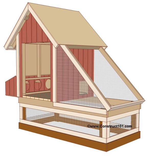 Free 4x8 Chicken Coop Plans - (Compact Design) - Construct101